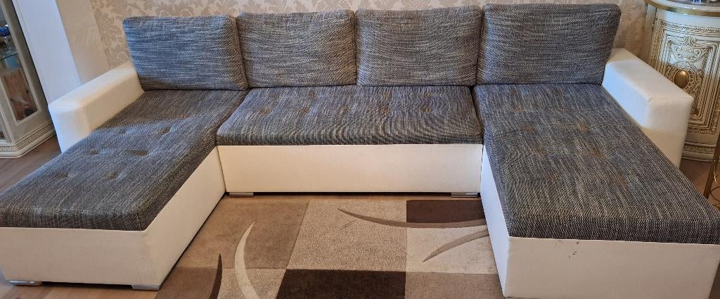 Zetel in goede staat met opbergruimte te koop, Huis en Inrichting, Ophalen, Stof, Gebruikt, Hoekbank