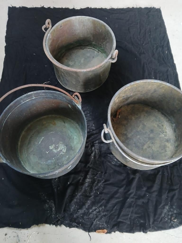 Vintage koperen ketels, Antiek en Kunst, Ophalen