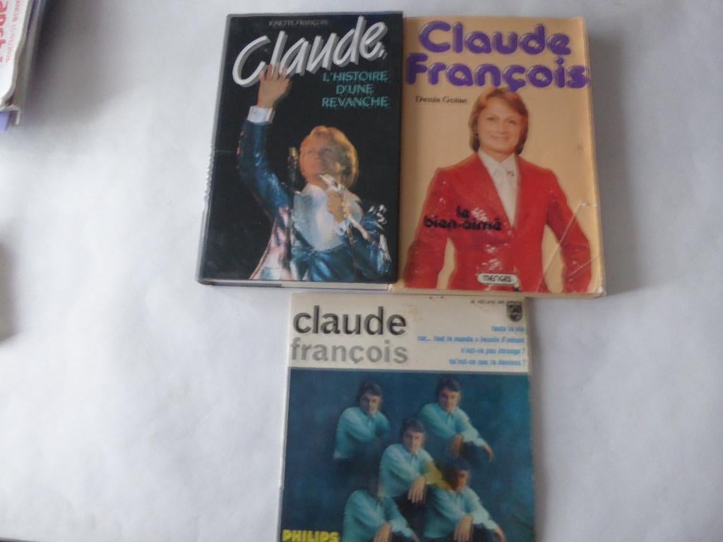 Claude françois 2 livres + 1 disque 45t, CD & DVD, Enlèvement ou Envoi, Utilisé