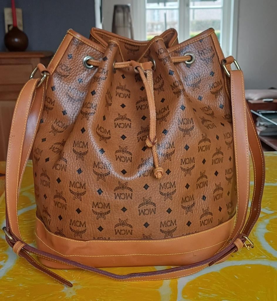 MCM Dessau - handtas - cognac, Handtassen en Accessoires, Ophalen, Zo goed als nieuw, Beige, Handtas