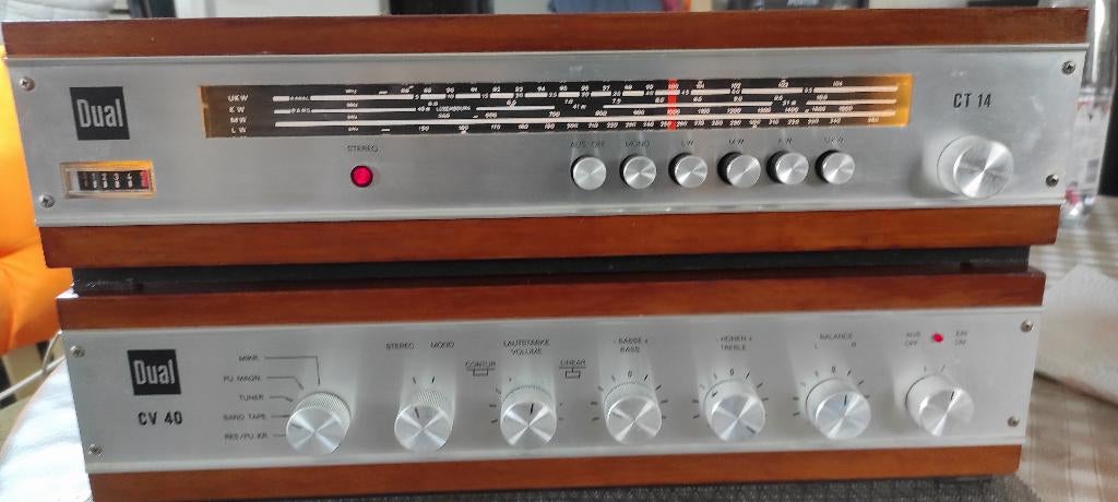 DUAL TUNER EN VERSTERKER. PERFECTE STAAT, Audio, Tv en Foto, Versterkers en Ontvangers, Ophalen, Zo goed als nieuw, Stereo