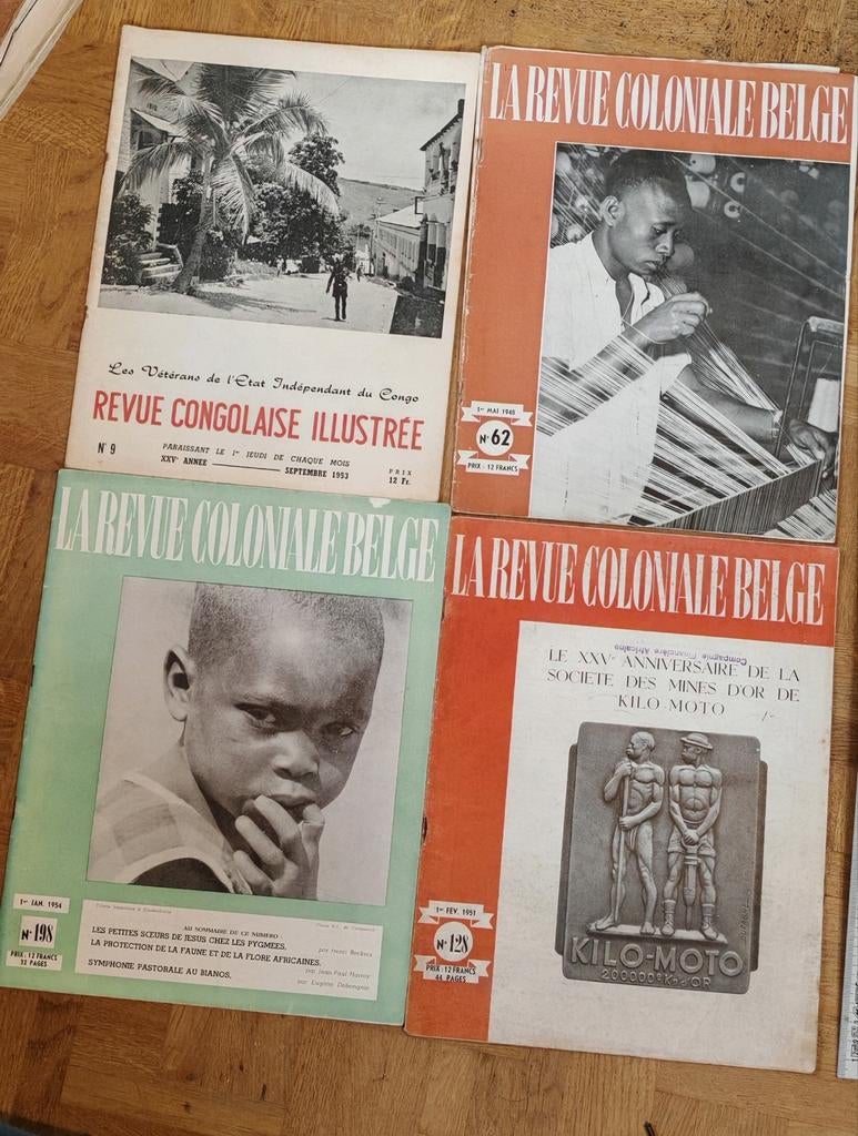 3 x La revue coloniale  1 x revue congolaise illustrée, Enlèvement, Journal ou Magazine
