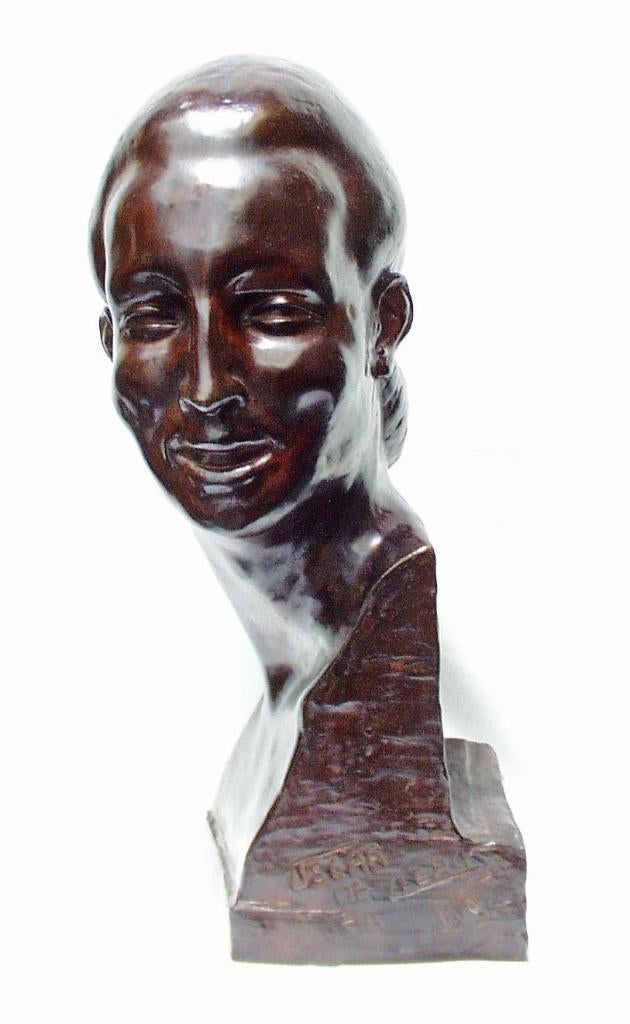 Oscar De Clerck - Buste - États-Unis 1919., Antiquités & Art, Art | Sculptures & Bois, Enlèvement ou Envoi