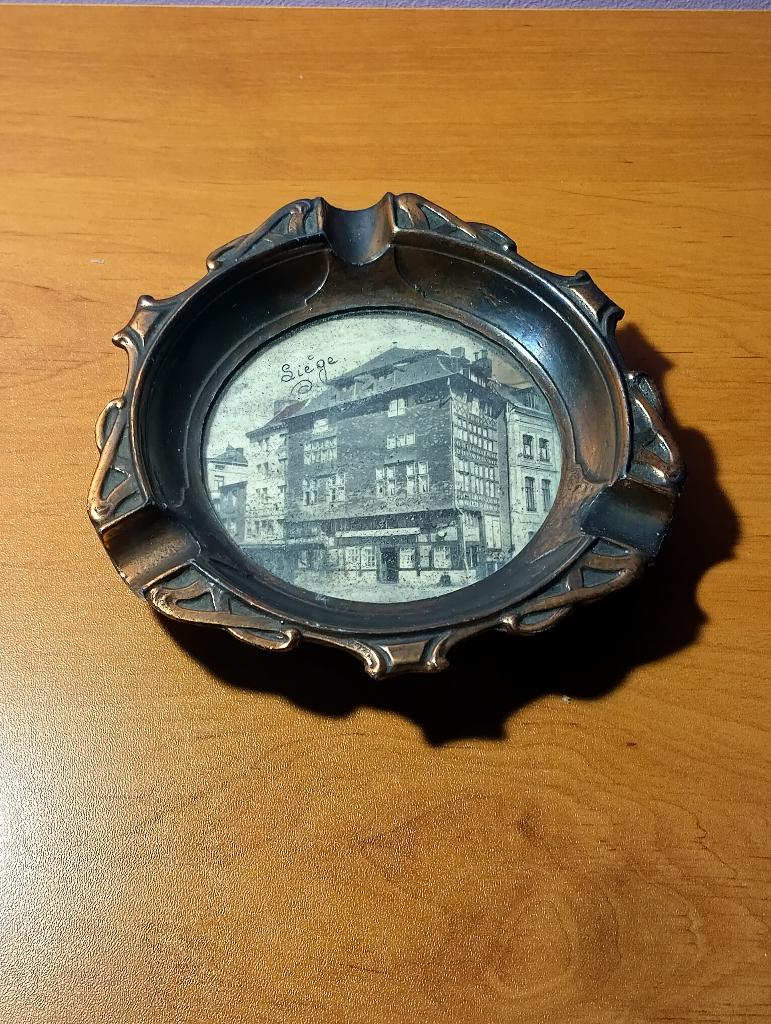 Cendrier photo Liège diamètre 14cm vintage, Enlèvement
