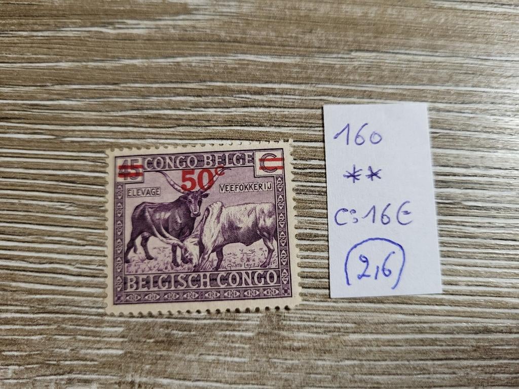 Belgisch congo nr 160, Postzegels en Munten, Postzegels | Europa | België, Ophalen of Verzenden, Postfris, Postfris