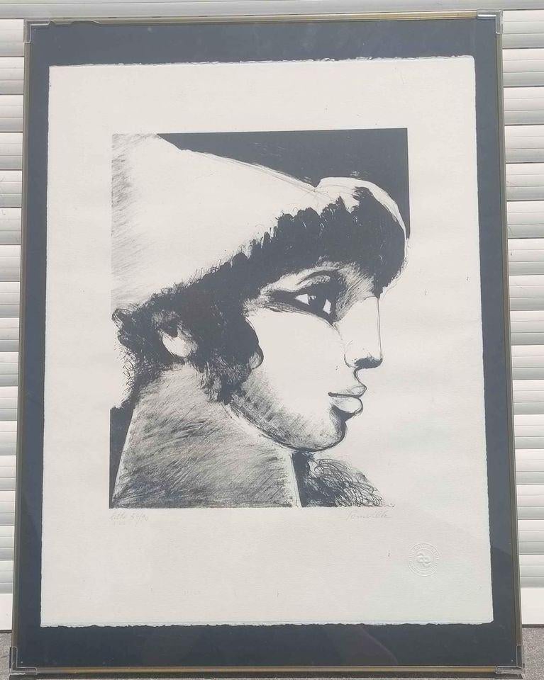 Lithographie signe Roger somville, Antiquités & Art, Enlèvement ou Envoi