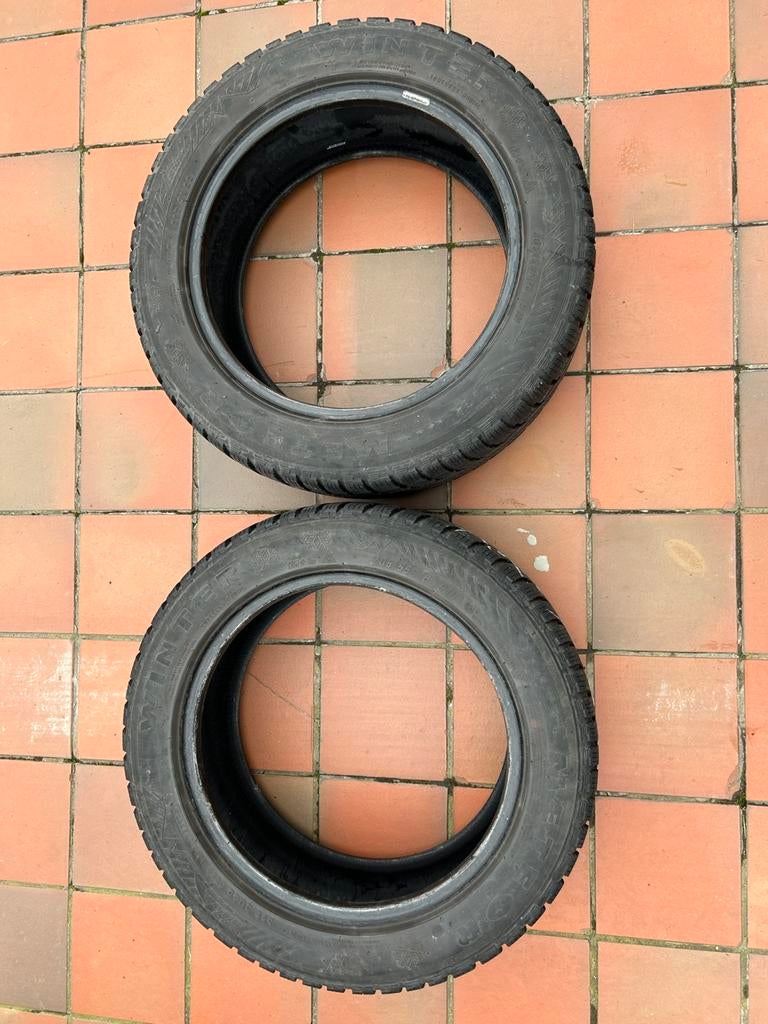 2 pneus Meteor Winter 205/55R16 91H, Ophalen, Gebruikt