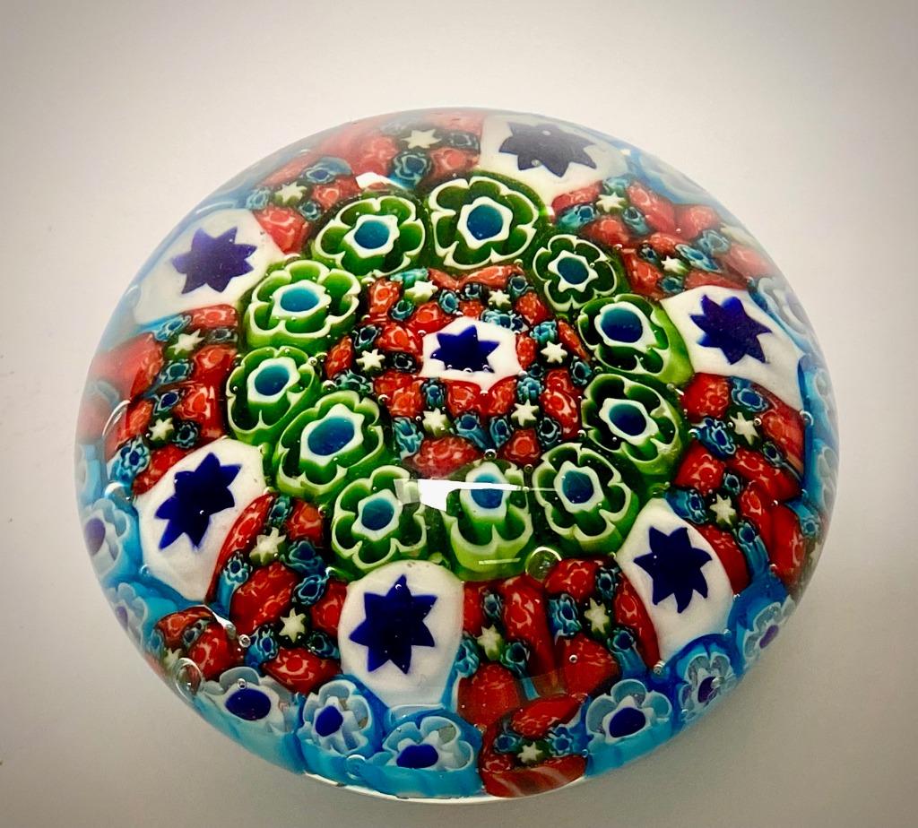 Murano Millefiori  Ancien Presse Papier  Boule de Sulfure, Enlèvement ou Envoi