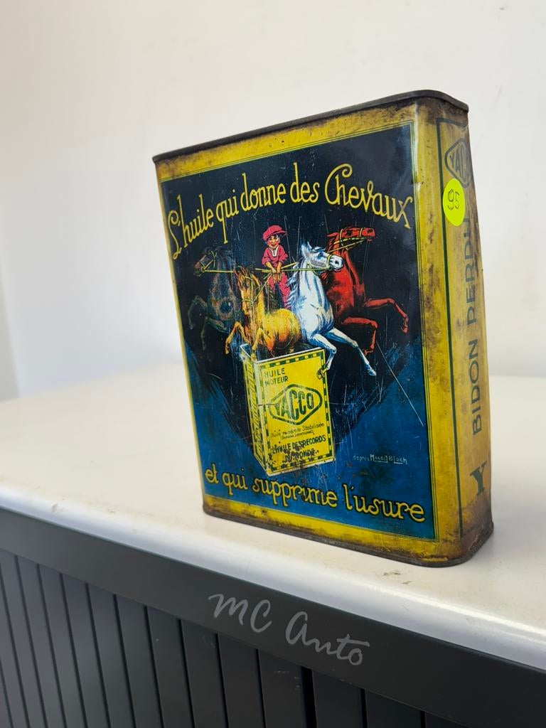 Yacco paarden 2 liter olie blik, Verzamelen, Blikken, Ophalen of Verzenden, Gebruikt, Overige, Overige merken