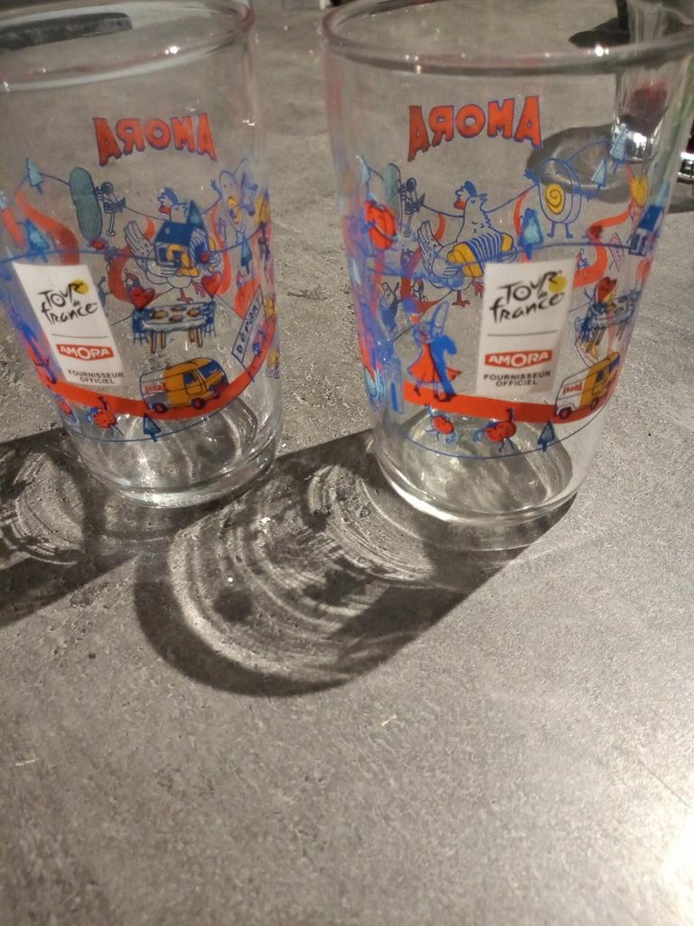 2 verres a moutarde amora collection tour de France, Collections