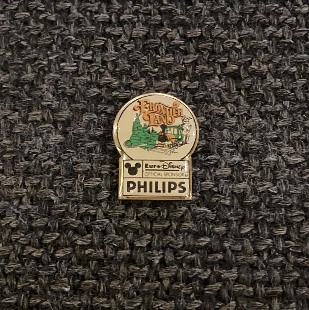 PIN - EURO DISNEY - FRONTIERLAND - PHILIPS, Envoi, Utilisé, Figurine, Insigne ou Pin's