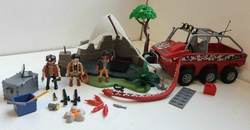 Playmobil 4843 4844 Lot aventuriers véhicule et campement, Enlèvement ou Envoi, Comme neuf, Ensemble complet