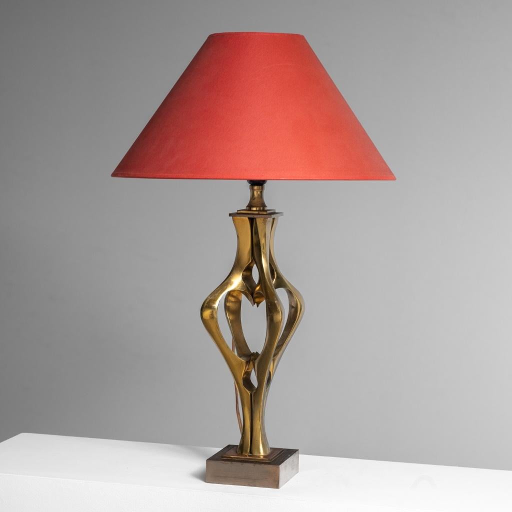 Grande Lampe de table en bronze de Willy Daro, Enlèvement ou Envoi