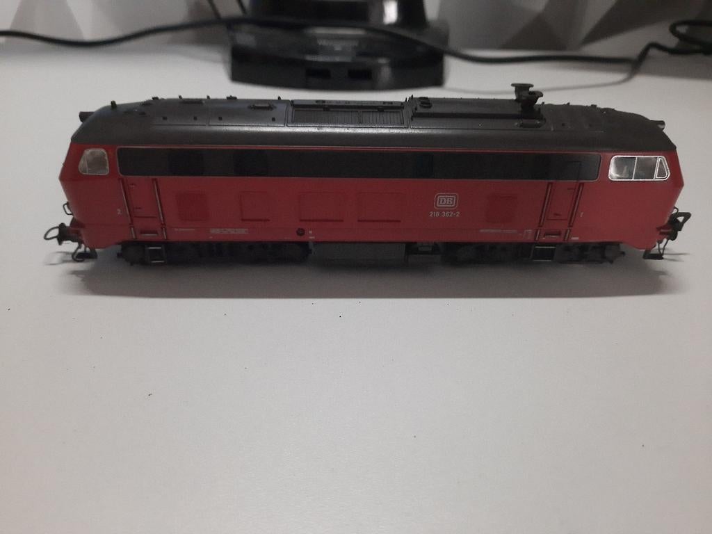 HO DB BR 218 locomotief nr. 218 362-2 — Goede staat (, Ophalen, Gebruikt, Fleischmann, Gelijkstroom