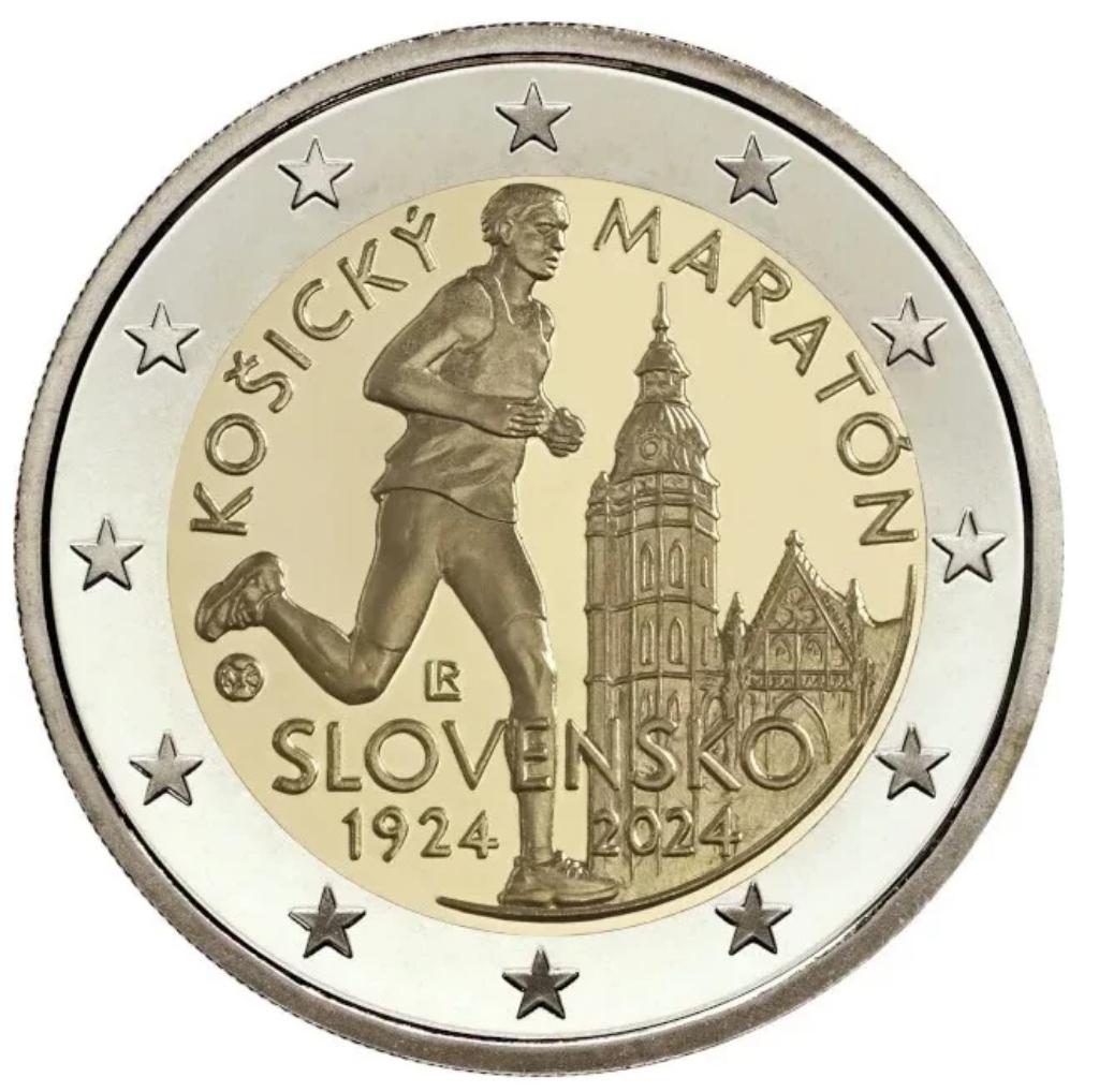 2 euros Slovaquie 2024 100e INT. MARATHON à KOŠICE, Enlèvement ou Envoi, Slovaquie, 2 euros