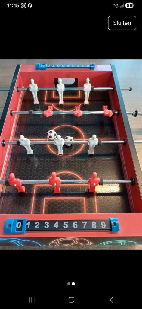 Kicker tafel model, Ophalen