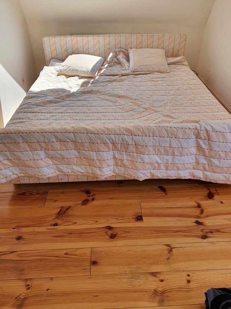 2 persbed 180cm Auping boxsprings bezorging pos.delivery 047, Huis en Inrichting, Slaapkamer | Boxsprings, Ophalen, Zo goed als nieuw