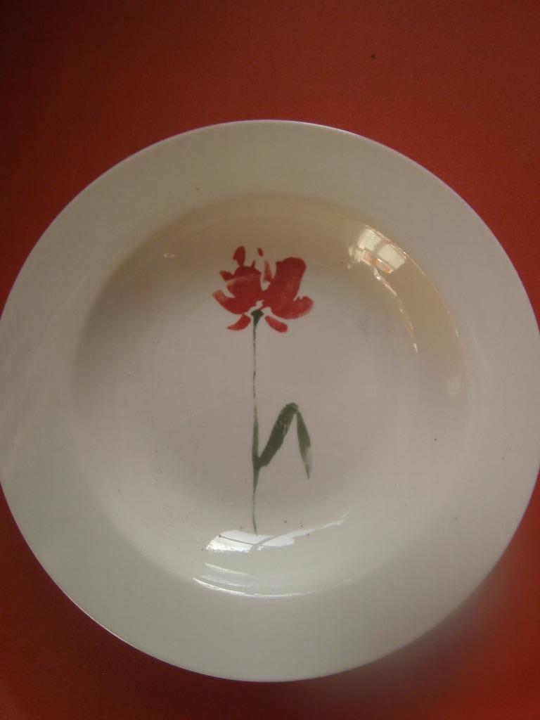 borden vintage retro 6 stuks, Ophalen of Verzenden, Gebruikt, Overige stijlen, Bord(en)