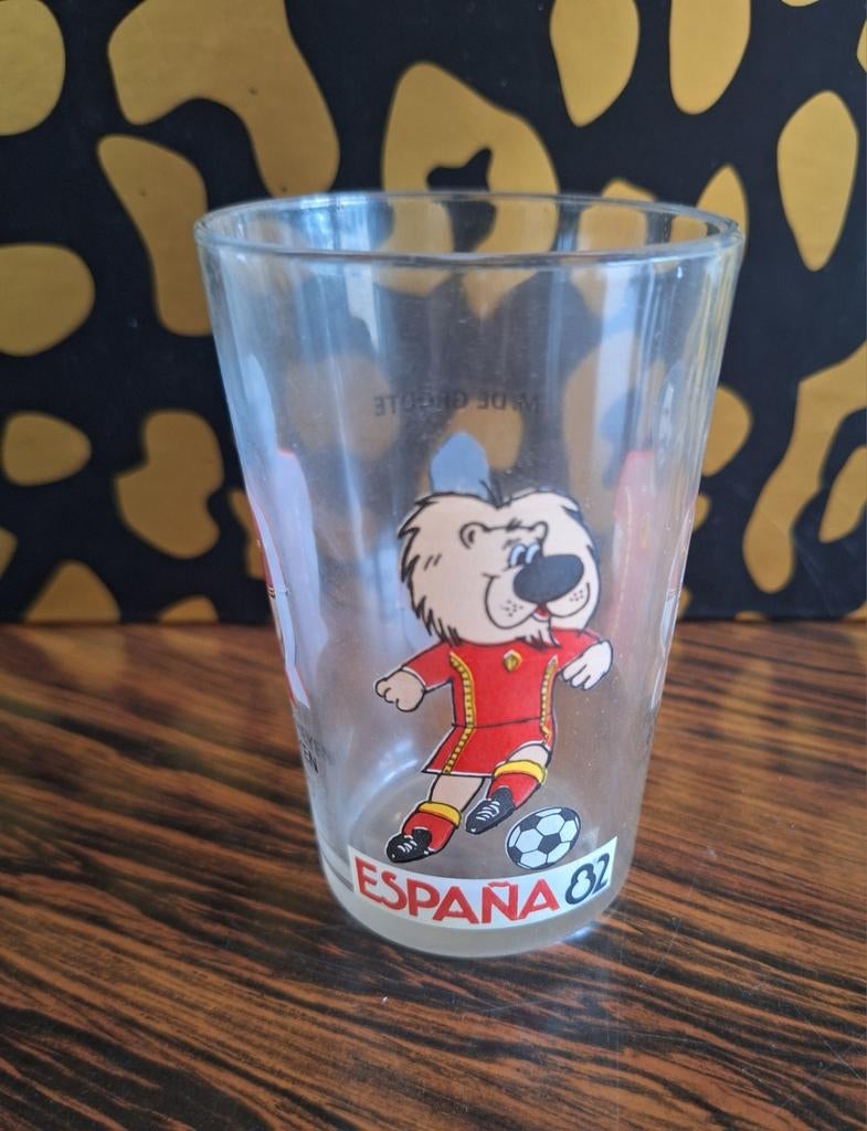 Glas voetbal Rode Duivels Espagna 82 Spanje 82 1982, Verzamelen, Ophalen of Verzenden, Gebruikt