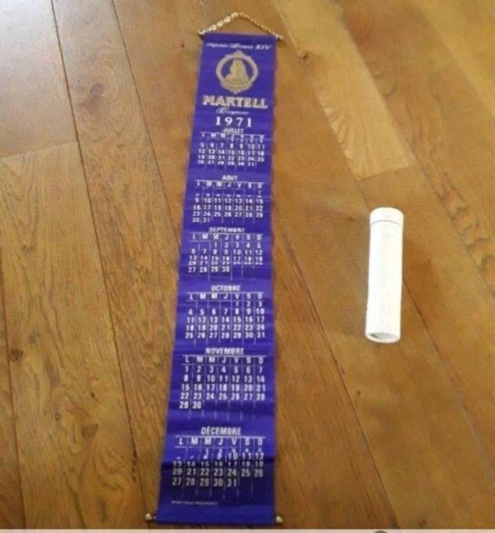 Cognac MARTELL.Calendrier 1971 dans son emballage d'origine!, Enlèvement ou Envoi, Comme neuf, Duvel