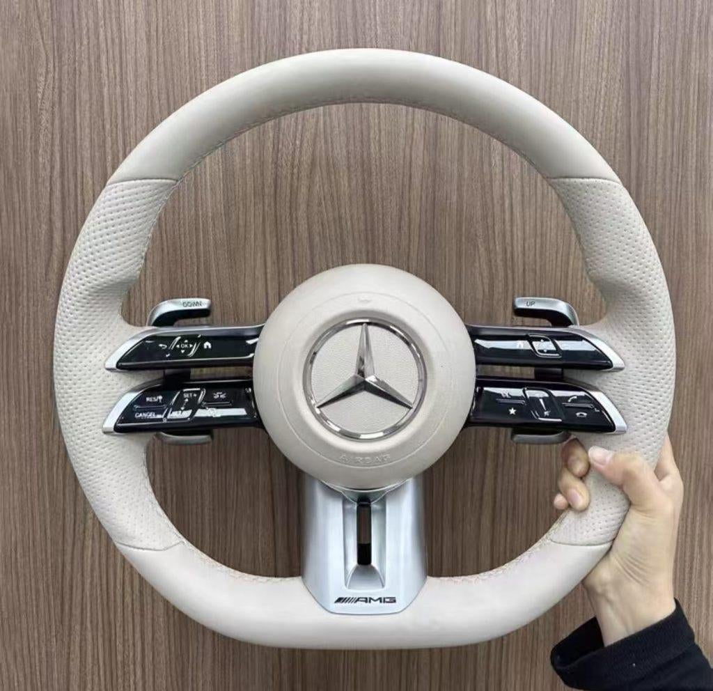 Volant Mercedes blanc beige entièrement revalorisé AMG, Enlèvement ou Envoi, Neuf, Mercedes-Benz
