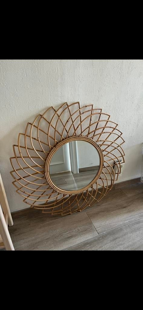 Rotan#riet spiegel zon, Ophalen, Zo goed als nieuw