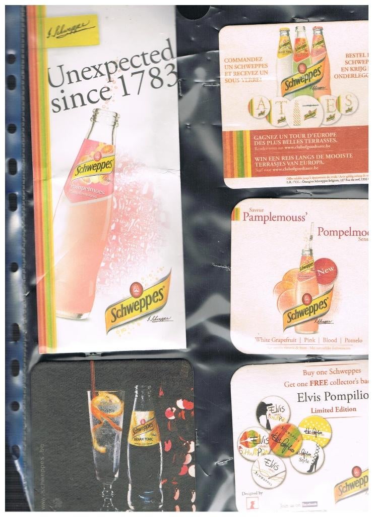 FEUTRE SCHWEPPES, Collections, Envoi, Neuf, Sous-bock