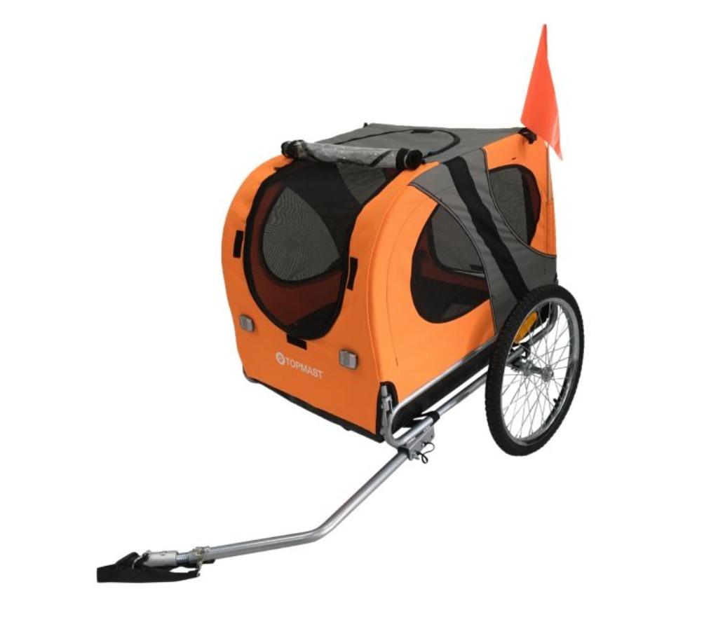 Chariot à vélo pliable pour chien Orange maintenant pour 129, Animaux & Accessoires, Accessoires pour chiens, Enlèvement ou Envoi