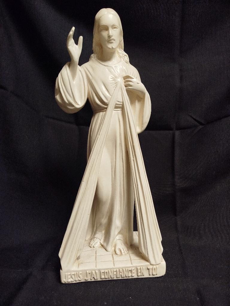 GRANDE STATUE RELIGIEUSE SACRE COEUR, Antiquités & Art, Enlèvement ou Envoi