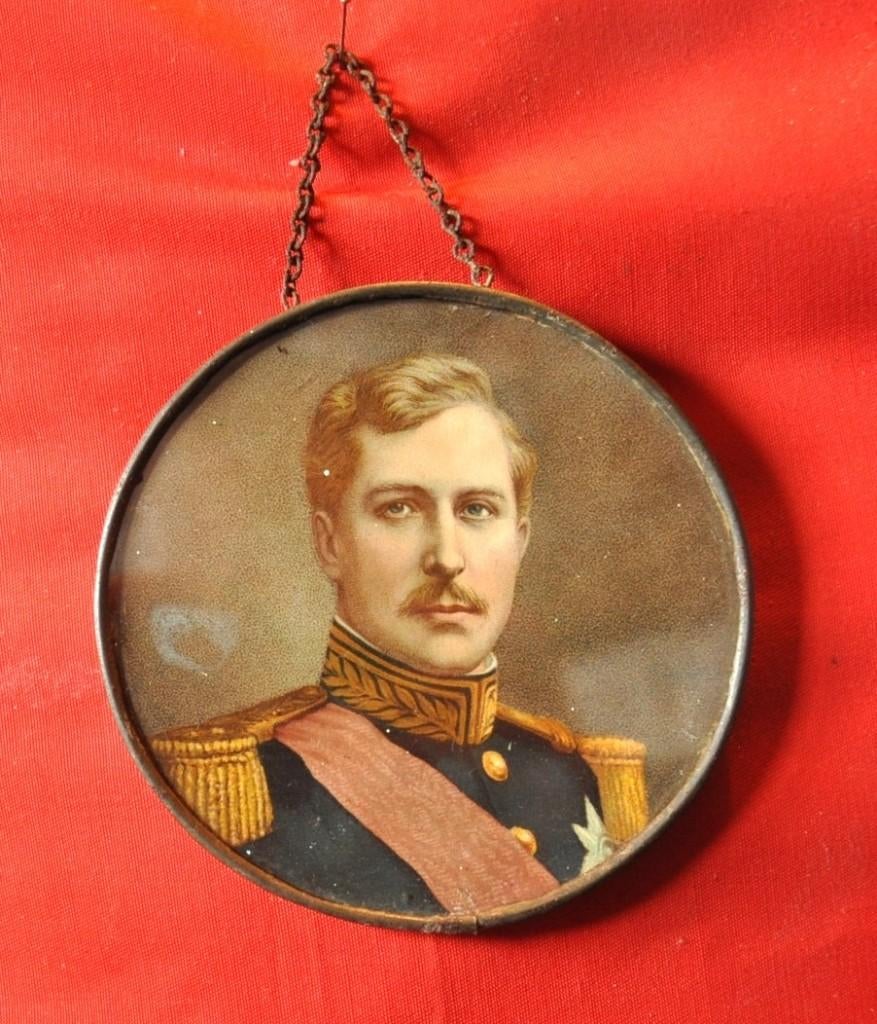 decoration murale ancienne cadre S.A.R. le roi Albert 1er, Collections, Enlèvement ou Envoi, Utilisé, Autres types