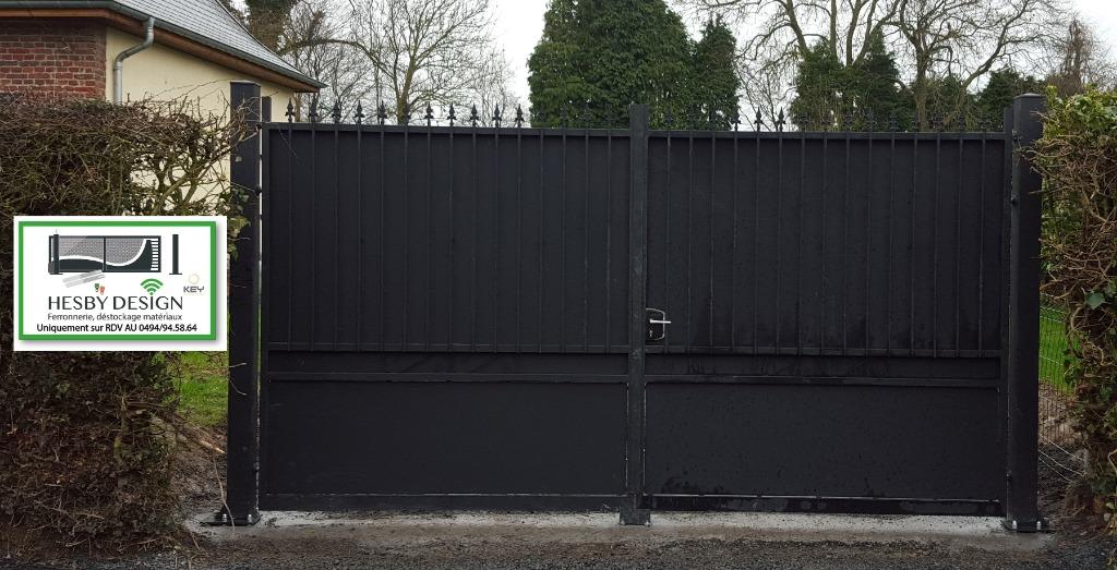 Barrière ,portail coulissant , autoportant, Jardin & Terrasse, Neuf, 200 cm ou plus, Acier, Porte coulissante