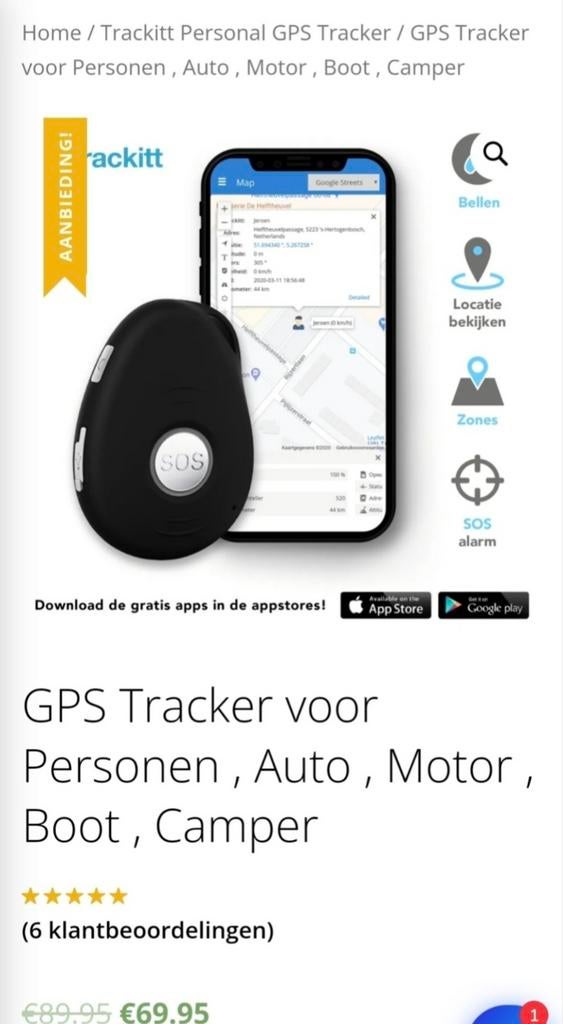Gps tracker, Ophalen of Verzenden, Nieuw