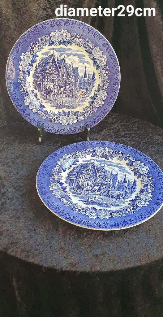 2 grote vintage borden, Huis en Inrichting, Ophalen, Bord(en)