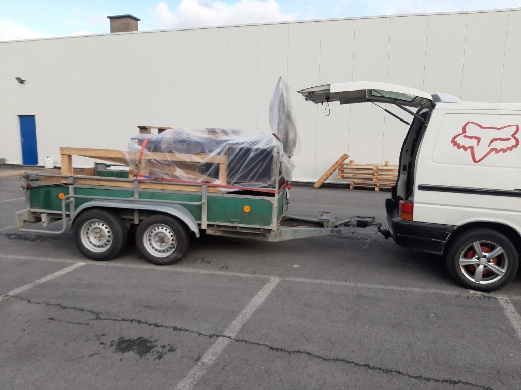 Aanhangwagen 3m x 1m50, Ophalen, Gebruikt