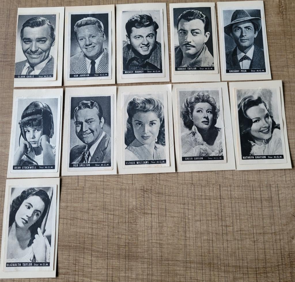 20 oude fotoprenten: filmsterren Star M.G.M. (Kwatta), Verzamelen, Foto's en Prenten, Ophalen of Verzenden, Gebruikt, Overige onderwerpen