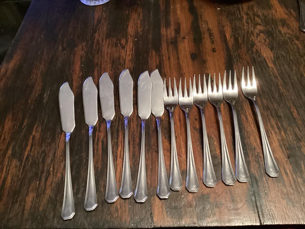 6 couverts à poisson. Pinti ( italie ), Ophalen of Verzenden, Zo goed als nieuw