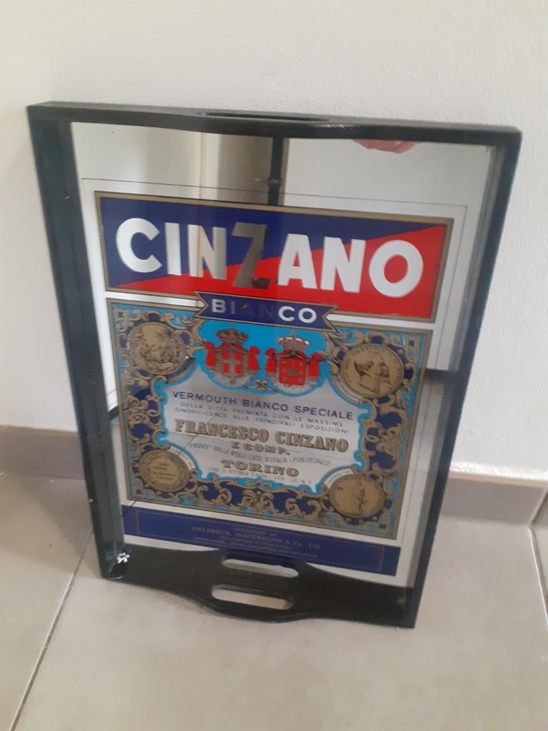 Plateau publicitaire Cinzano., Collections, Marques & Objets publicitaires, Enlèvement, Comme neuf, Panneau publicitaire