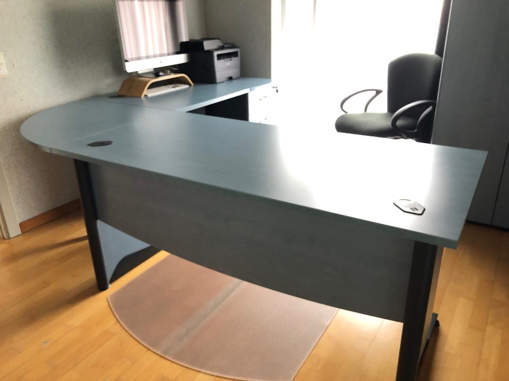 Groot modulair bureau + ladeblok + kledingkast, Huis en Inrichting, Bureaus, Ophalen, Zo goed als nieuw