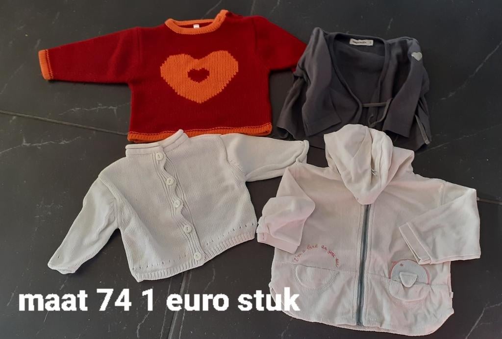 Truien meisjes maat 74. 1 euro stuk., Enlèvement ou Envoi, Utilisé