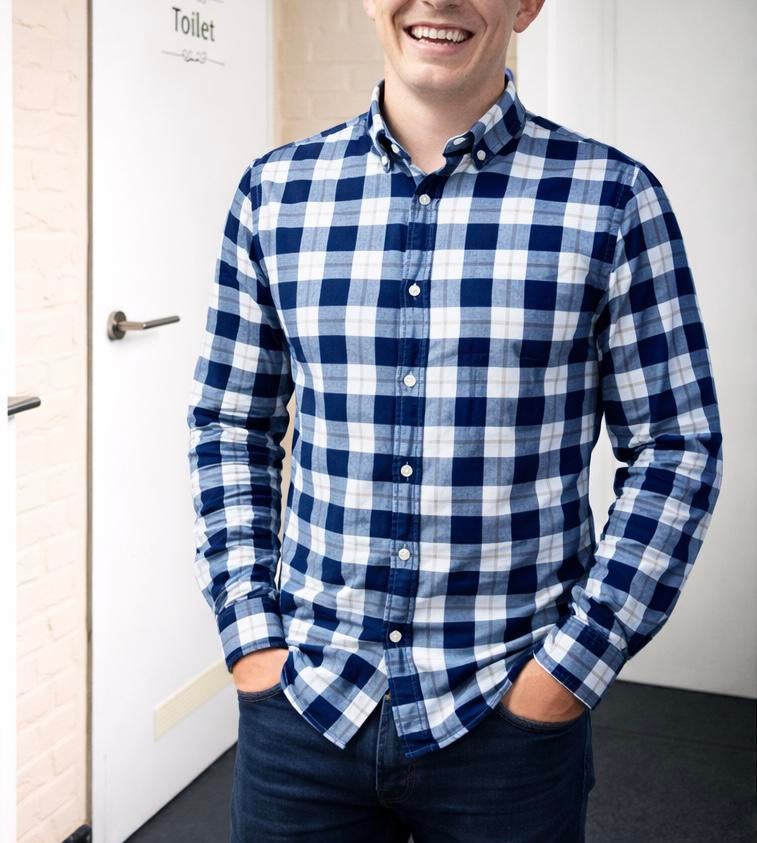 Chemise à carreaux élégante, Vêtements | Hommes, Enlèvement ou Envoi, Comme neuf, Bleu, Tour de cou 38 (S) ou plus petit