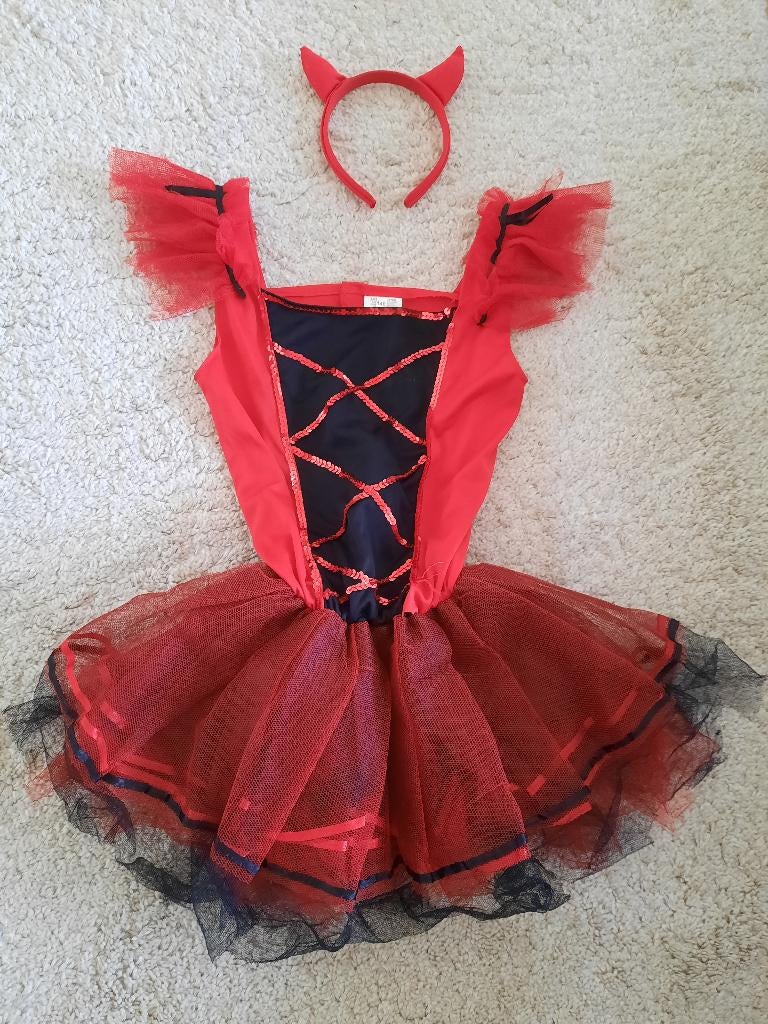 Carnaval kostuum duivel maat 146, Enfants & Bébés, Enlèvement ou Envoi, Utilisé, 146 à 152, Fille