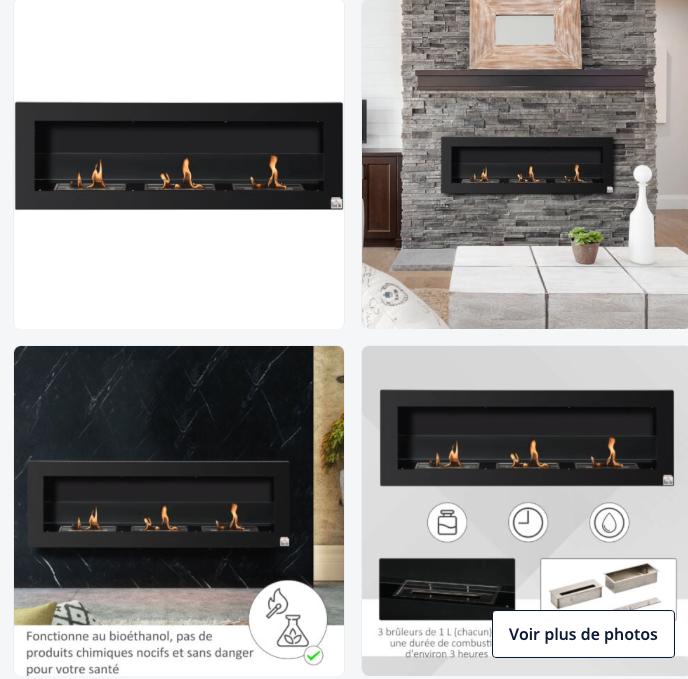 cheminé bio éthanol, Enlèvement, Utilisé, Encastré, Cheminée de gel