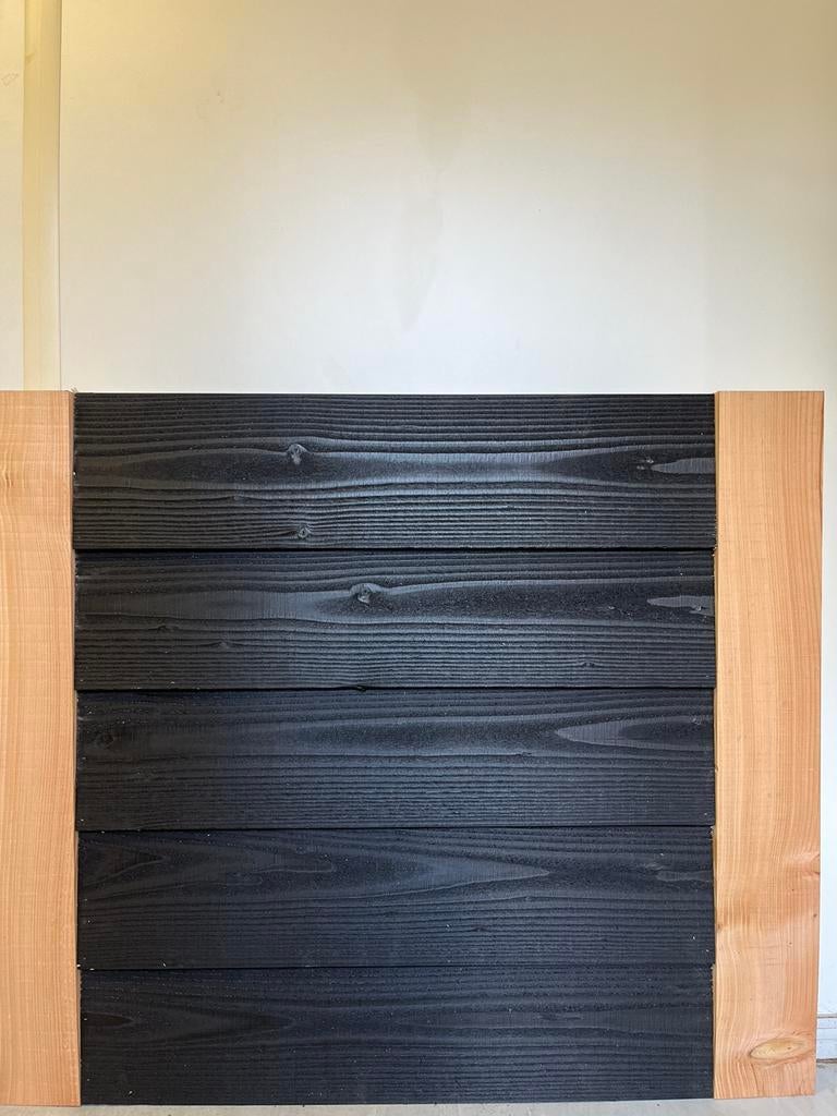 Douglas sidings zwart gespoten., Doe-het-zelf en Bouw, Hout en Planken, Ophalen, Nieuw