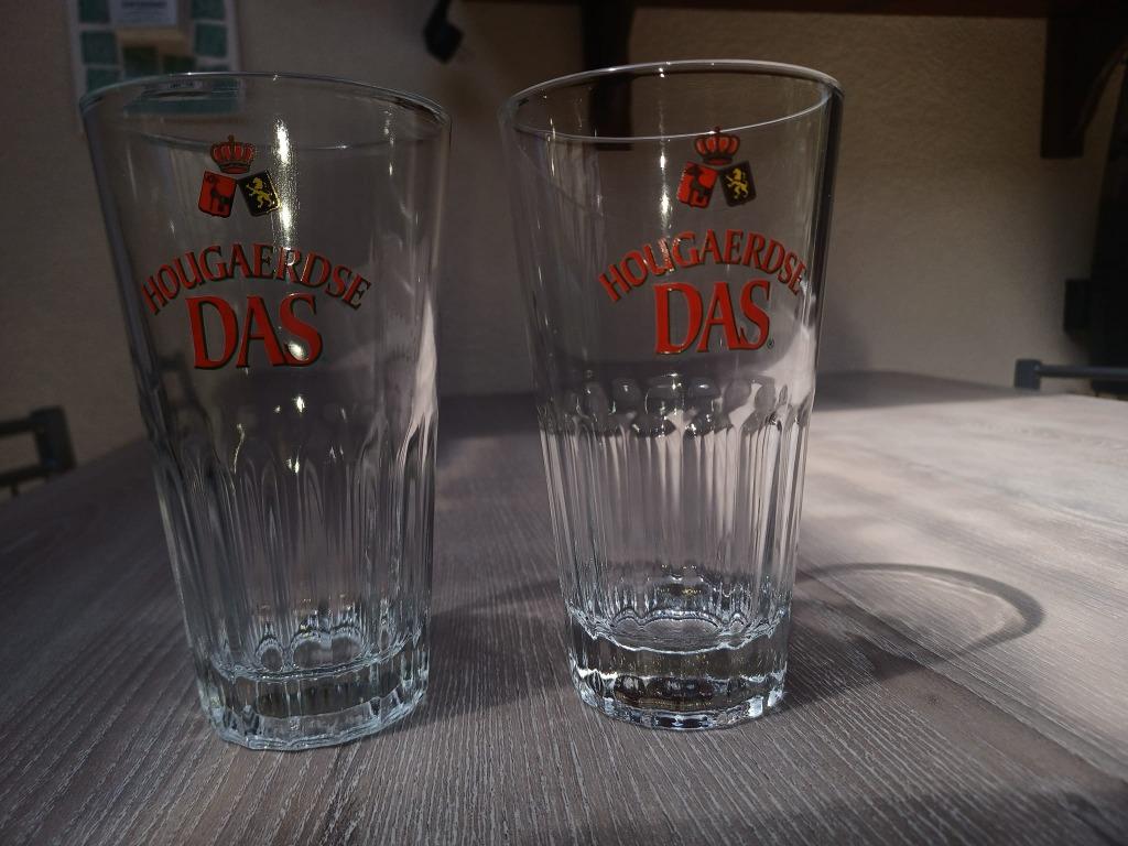 2 Hoegaarden Das glazen, Verzamelen, Ophalen, Zo goed als nieuw, Bierglas