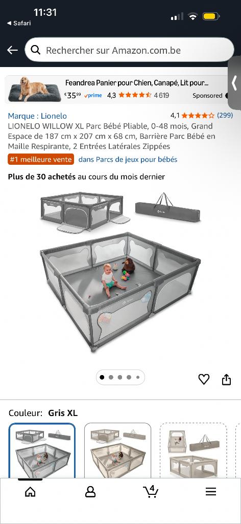 Opvouwbare babybox XXL, Kinderen en Baby's, Ophalen, Nieuw, Rechthoekig