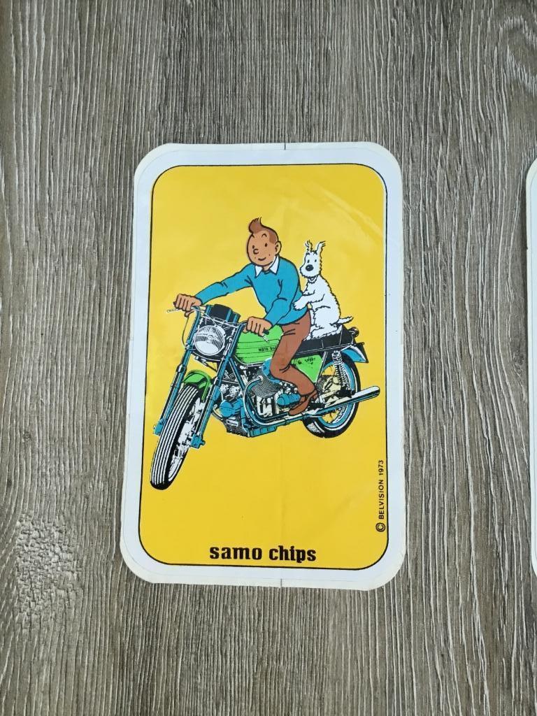Kuifje sticker Samo Chips 1, Collections, Envoi, Bande dessinée ou Dessin animé