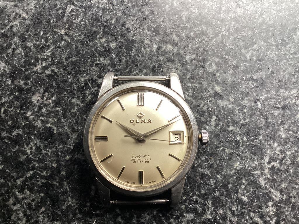 Olma herenhorloge, Ophalen of Verzenden, Staal, Polshorloge, Overige merken