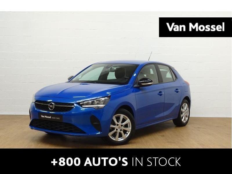 Opel Corsa 1.2 Edition+Apple carplay+camera+parkeerhulp acht, Auto's, Stof, Gebruikt, 1199 cc, Blauw