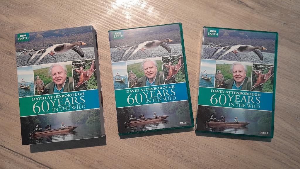 Dvd David Attenborough - 60 Years in the Wild, Cd's en Dvd's, Dvd's | Documentaire en Educatief, Alle leeftijden, Boxset, Natuur