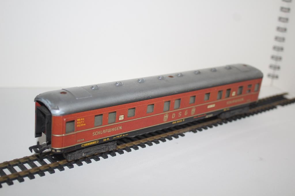 Fleischmann HO metalen  DSG sclafwagen, Hobby en Vrije tijd, Modeltreinen | H0, Gebruikt, Gelijkstroom, Fleischmann, Wagon